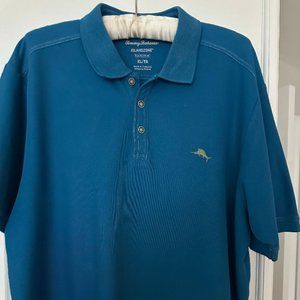 Tommy Bahama Short Sleeve Blue Polo Shirt XL